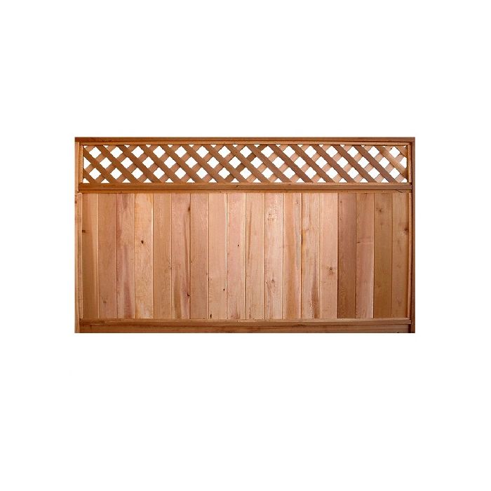 Cedar Lattice-Top Privacy Western Red Cedar fence