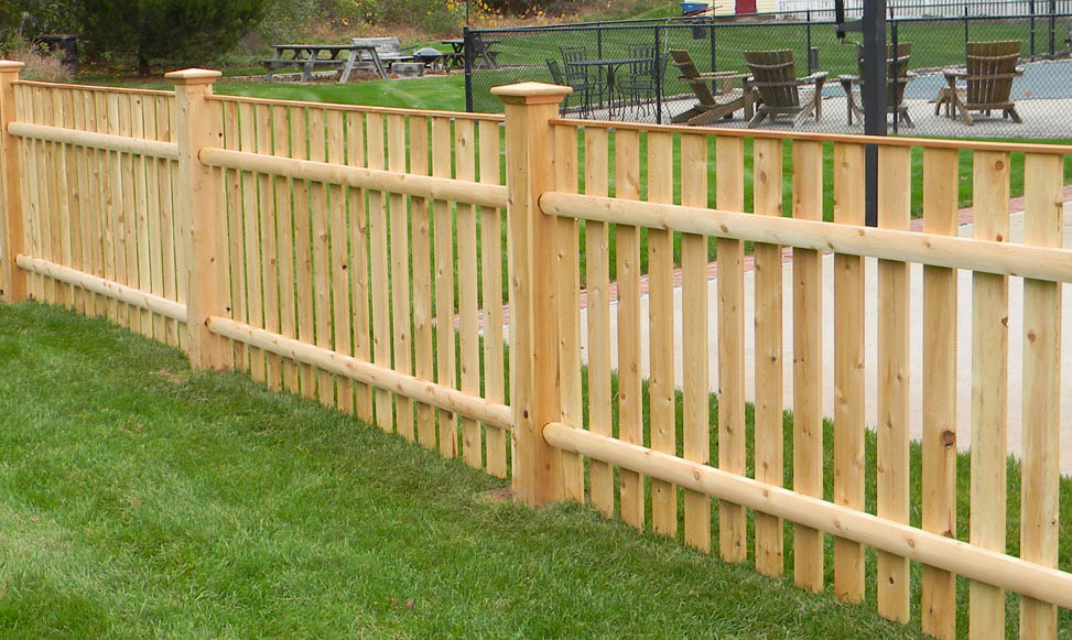 Cedar Spaced Picket Cedar fence