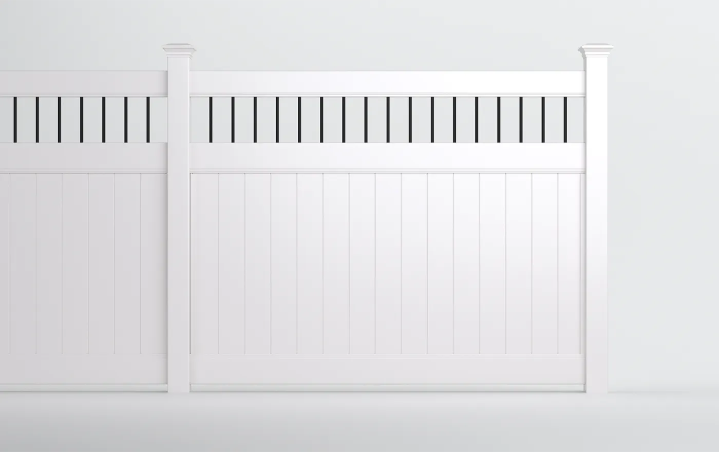 Stockton Vinyl + Aluminum fence