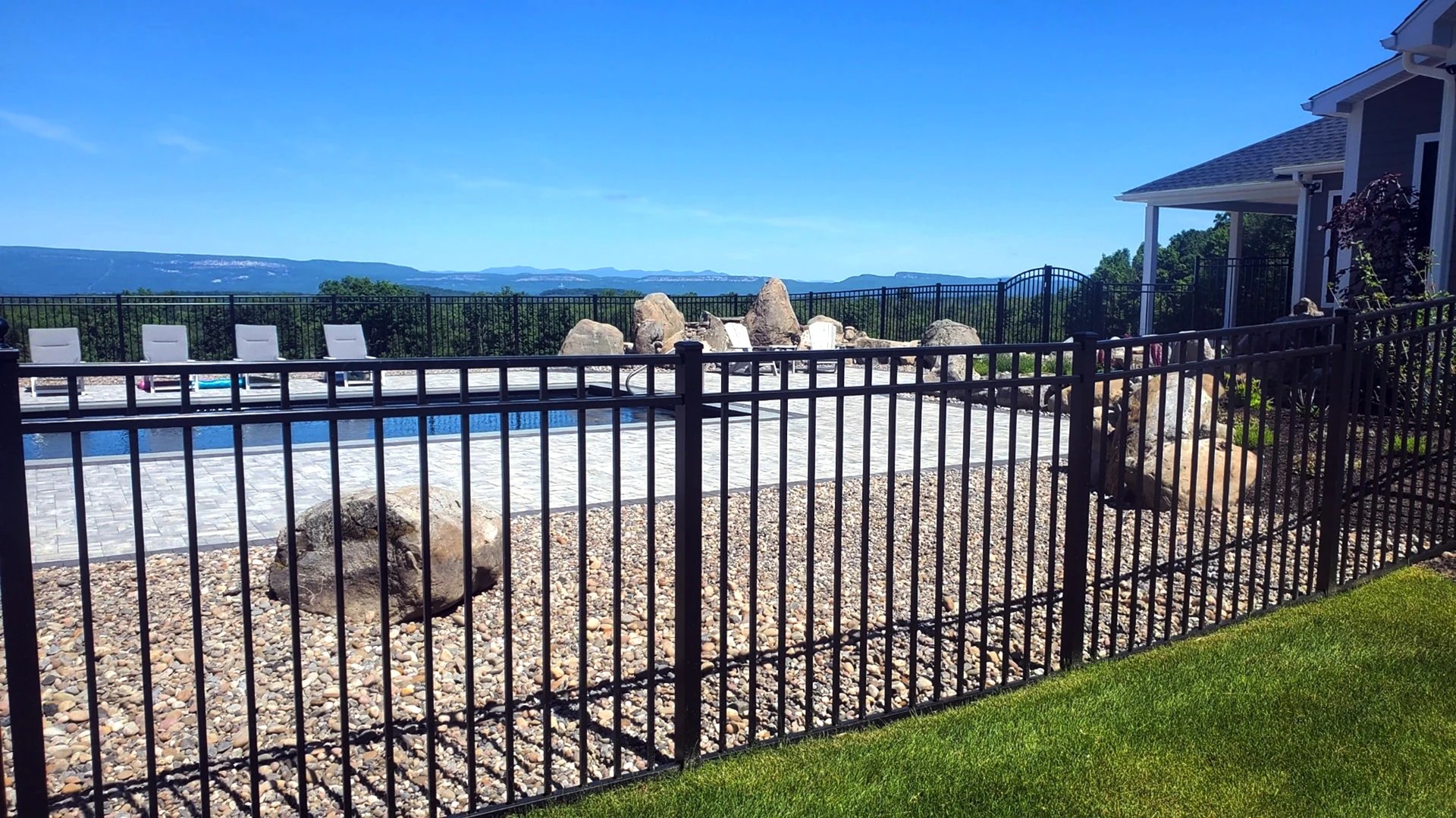 Ornamental iron fence install in Leawood, KS by RKC Wood Care Pros